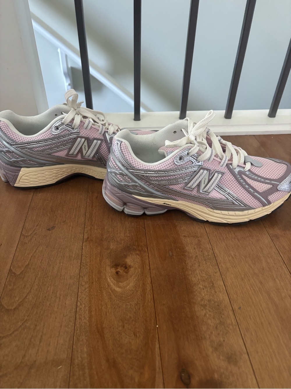 New Balance Women's Light Pink & Silver Athletic Running Sneakers